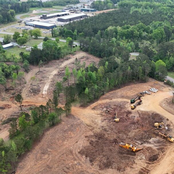 Lot clearing service preparing Chagrin Valley property for construction